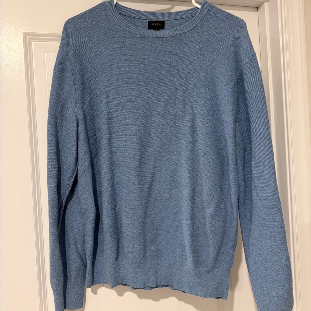 J. Crew Men's Classic Blue Crewneck Sweater